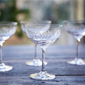 
                
                    Load image into Gallery viewer, Pair of &amp;#39;The Vintage List&amp;#39; Ovals Design Crystal Champagne Glasses
                
            