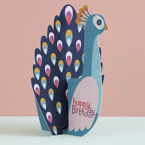 Peacock 3D Birthday Card