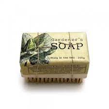 Gardener's 200g Exfoliating Olive Soap & Wooden Nailbrush