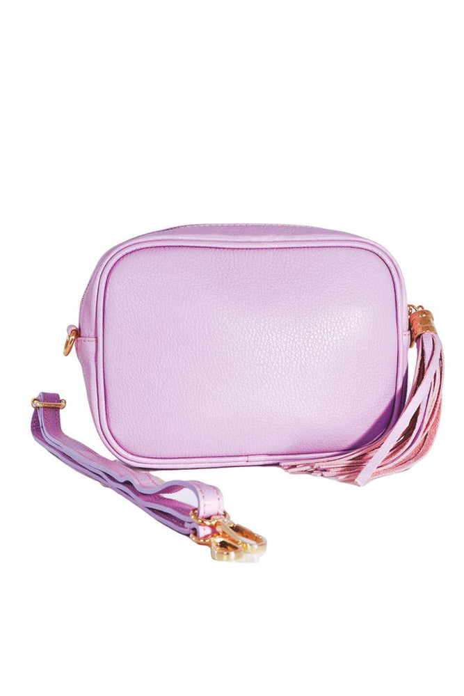 Lilac Italian Leather Camera Bag