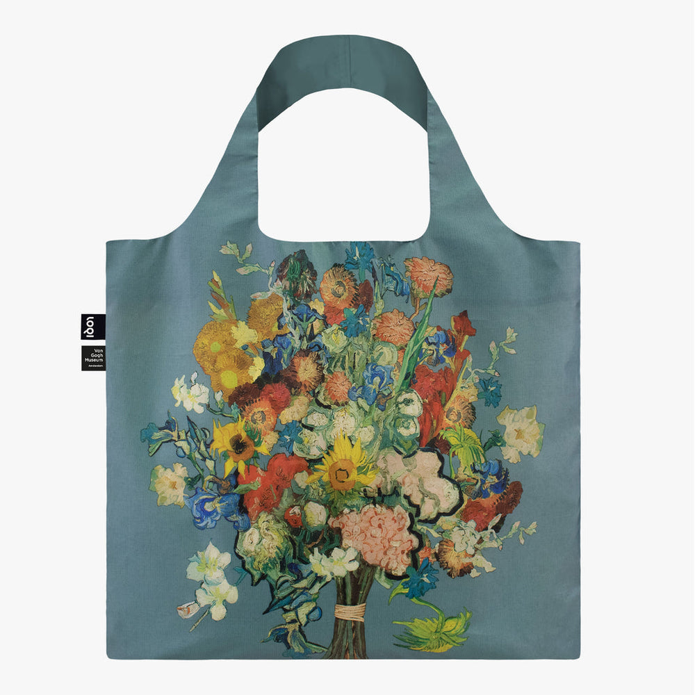Loqi Van Gogh Bouquet Shopping Bag - Blue