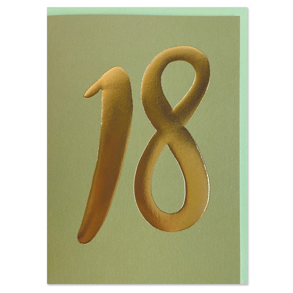 Luxe Golden 18th Birthday Card