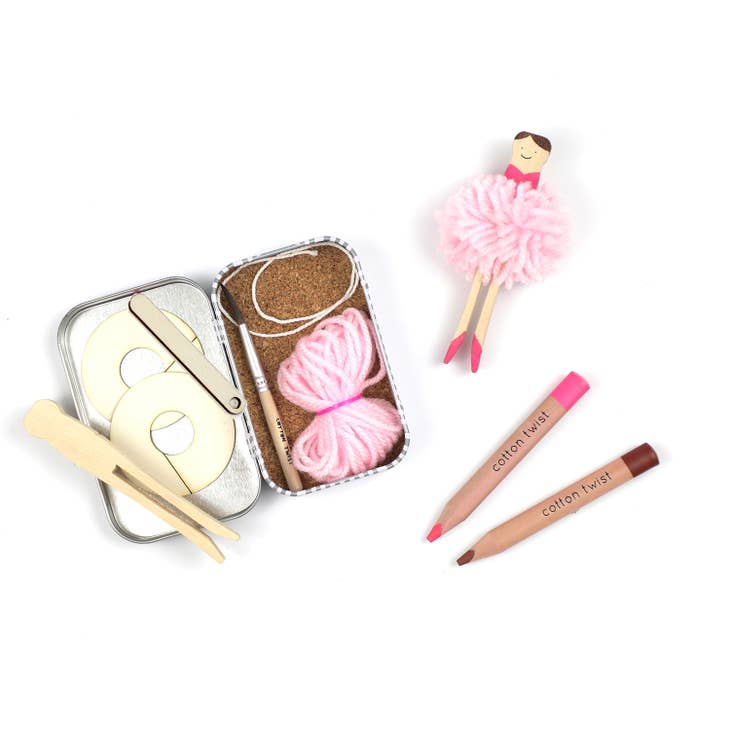 Make Your Own Pom Pom Ballerina Gift Tin