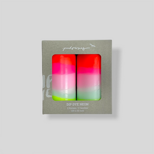 Dip Dye Neon Candles - Lollipop Twins, Boxed Set of 2