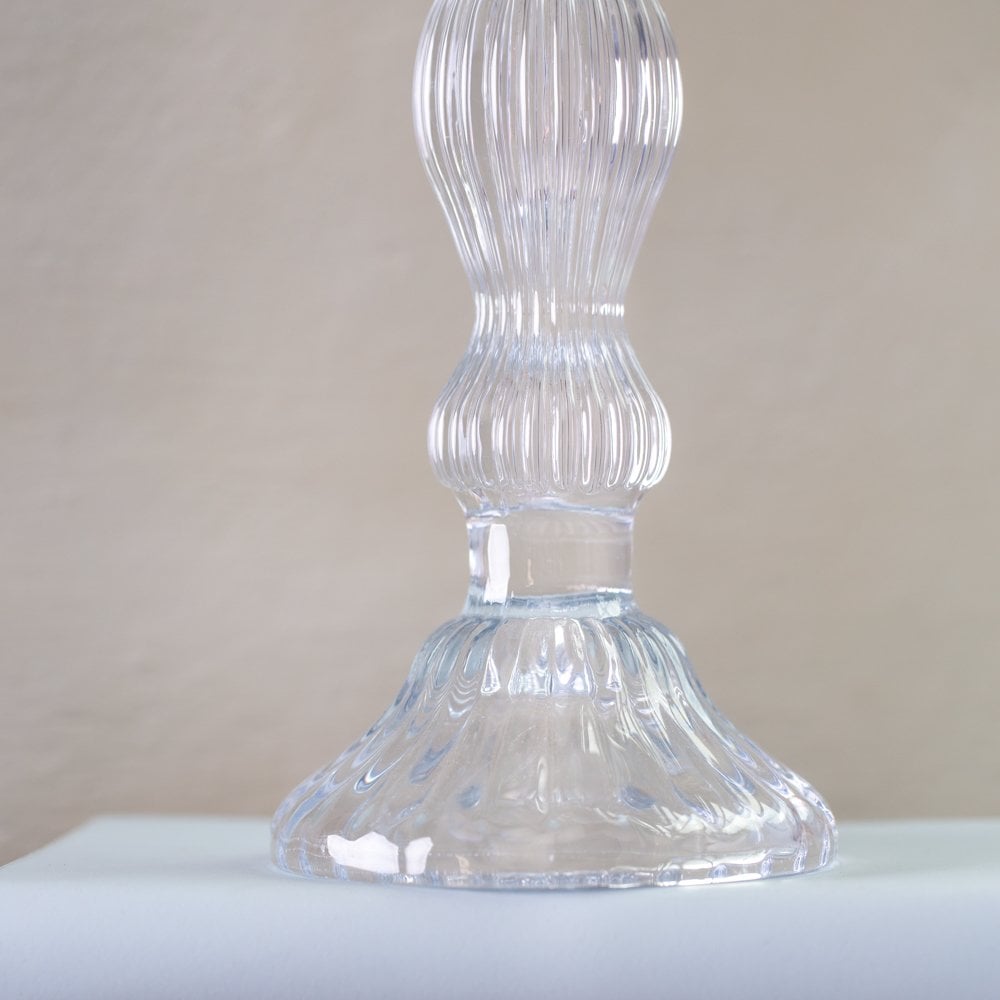 Bella Clear Glass Candleholder