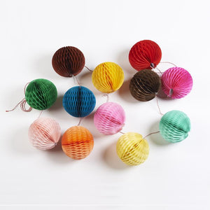 Paper Ball Bunting Decoration - Multi-coloured