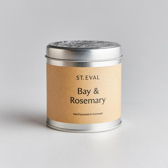 
                
                    Load image into Gallery viewer, Bay &amp;amp; Rosemary Scented Tin Candle
                
            