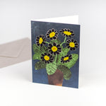 Black Flowers Card