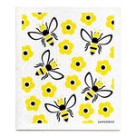 Black Yellow Bees Dishcloth