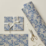 Blue Flora Wrapping Paper