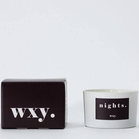 
                
                    Load image into Gallery viewer, WXY Candle - Nights - Bourbon Sugar and Tobacco Leaf - 3oz
                
            