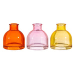 Warm Tone Glass Bud Vases - Set of 3