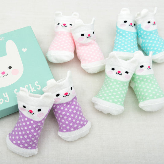 Bonnie the Bunny Set of 4 Organic Baby Socks