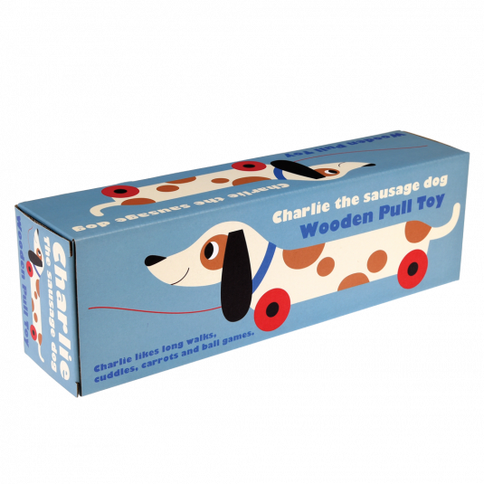 
                
                    Load image into Gallery viewer, Charlie the Sausage Dog Wooden Pull-Along Toy
                
            