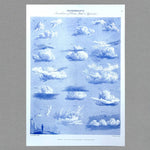 Meteorology, Clouds Illustration A3 Risograph Print.