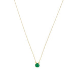 Cosmos Gold Necklace - Dark Green Onyx