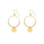 Dominique Gold Beaded Hoop Earrings