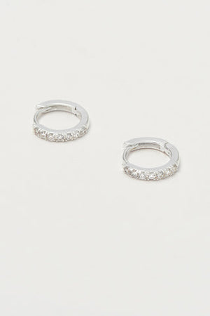 Pave Set Hoop Earrings