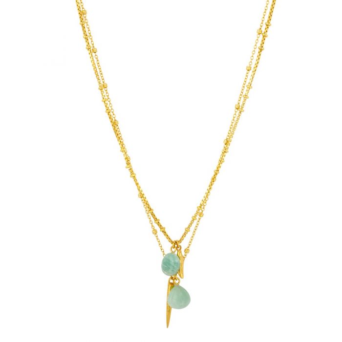 
                
                    Load image into Gallery viewer, Eden Gold Necklace - Amazonite
                
            