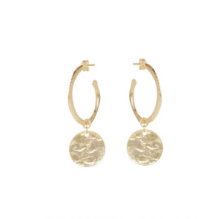 Esmeralda Gold Hoop Earrings