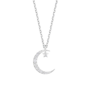 
                
                    Load image into Gallery viewer, Moon &amp;amp; Star Necklace
                
            