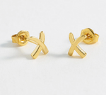 Gold Kiss Stud Earrings