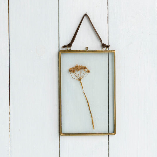 
                
                    Load image into Gallery viewer, Small Brass Hanging Photo/ Picture Frame (Portrait)
                
            