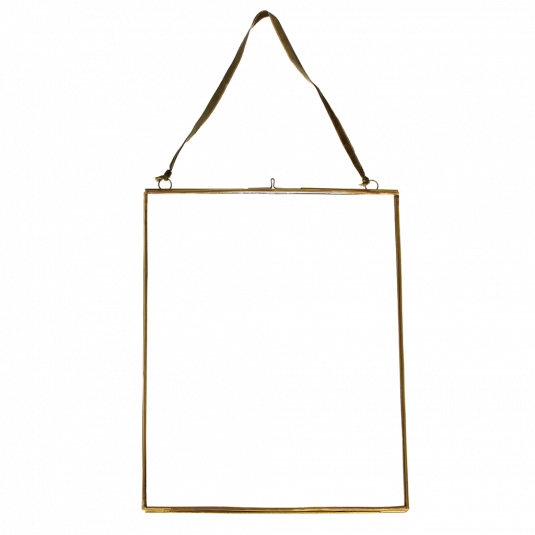 Large Double Sided Hanging Brass Photo/ Picture Frame (Portrait)