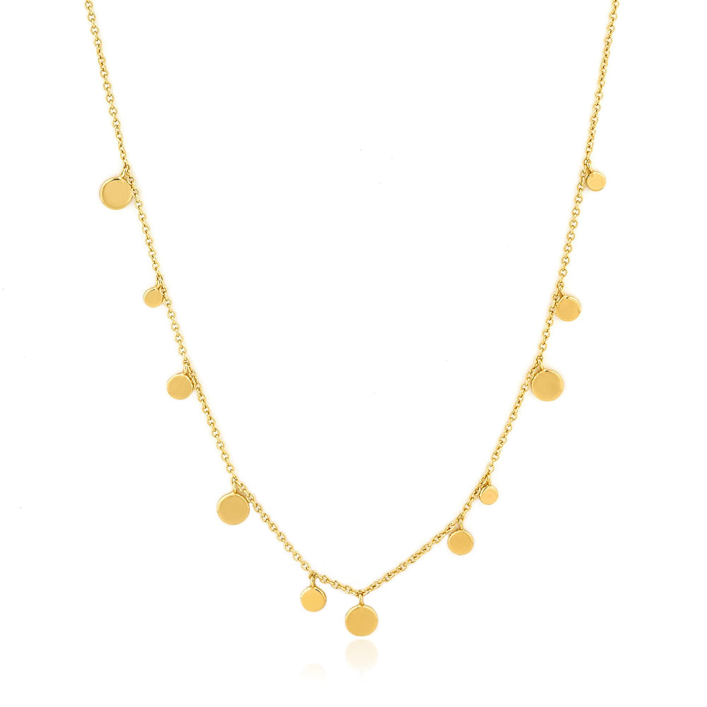 
                
                    Load image into Gallery viewer, Gold Geometry Mixed Discs Necklace
                
            