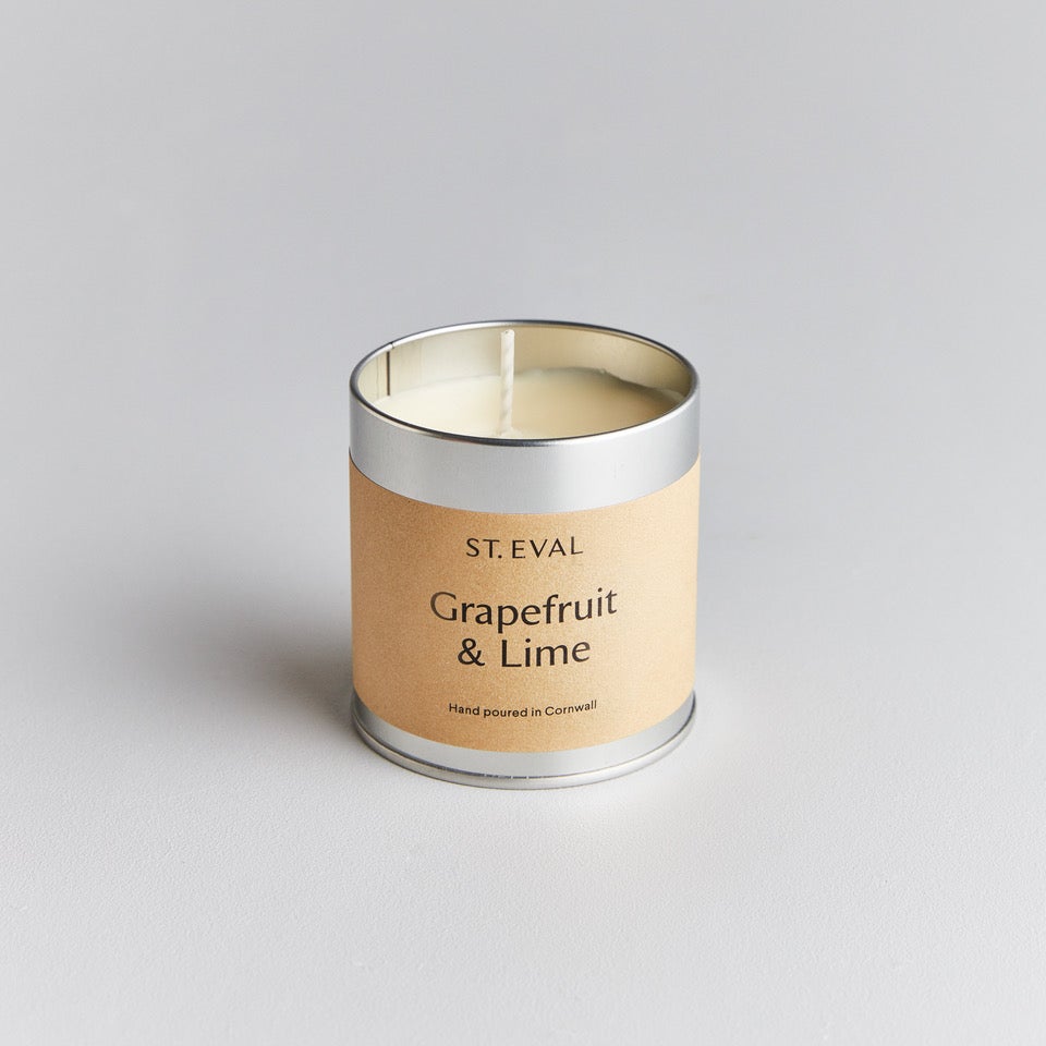 Grapefruit and Lime Scented Tin Candle