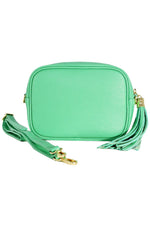Green Italian Leather Camera Bag