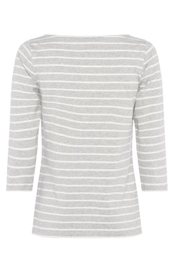 Essential Jersey 3/4 Length Sleeve - Striped Grey/Milk