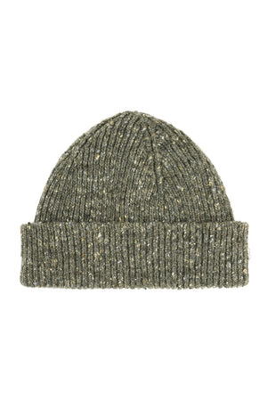 Speckled Donegal Wool Hat - Army Green