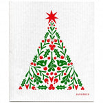 Christmas Tree Dishcloth - Red