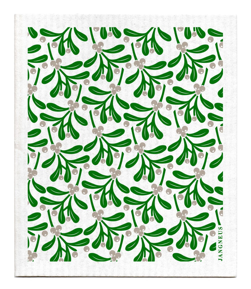 Mistletoe Dishcloth - Grey/Green