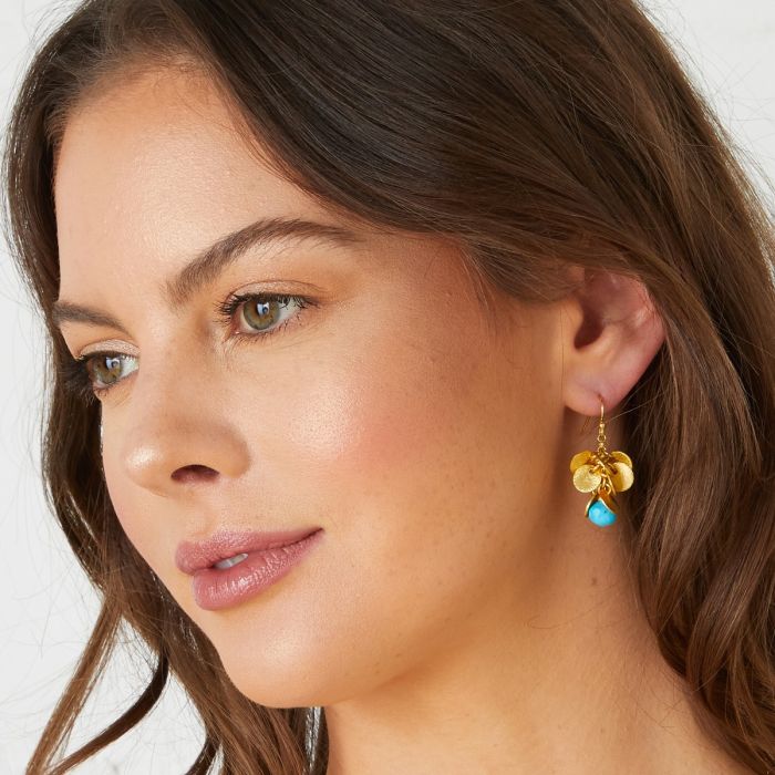 Winona Earrings in Gold With Turquoise