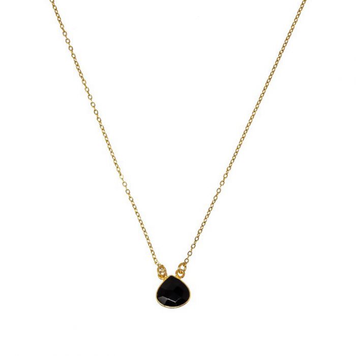 Cosmos Gold Necklace Black Onyx