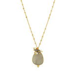 Willow Gold Necklace - Grey