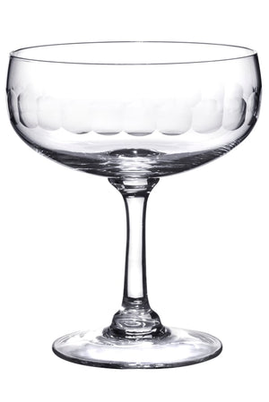 Pair of 'The Vintage List' Lens Design Crystal Champagne Glasses