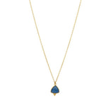 Lola Gold Necklace With Blue Jade Gemstone