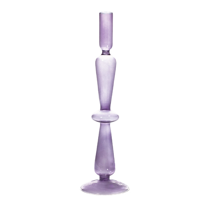 
                
                    Load image into Gallery viewer, Glass Candle Holder - Lilac
                
            