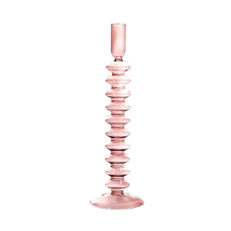 Glass Candle Holder - Rose Quartz