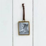 Extra Small Double Sided Hanging Brass Photo/ Picture Frame