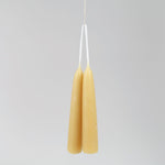 Stubby Standard Beeswax Candles - Pair  112 x 22mm