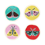 Hannah Turner Hand-Made Ceramic Moth Coasters - Boxed Set of 4