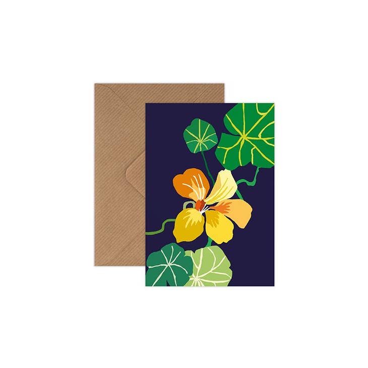 Brie Harrison Greetings Card - Nasturtium