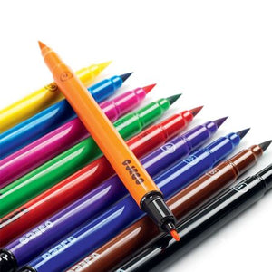 Felt-Tip Brush Pens - Classic Colours