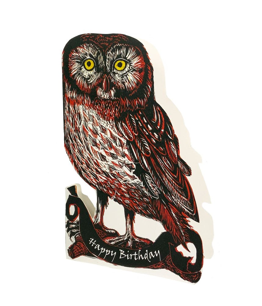 Happy Birthday Orange Tawny Owl Card