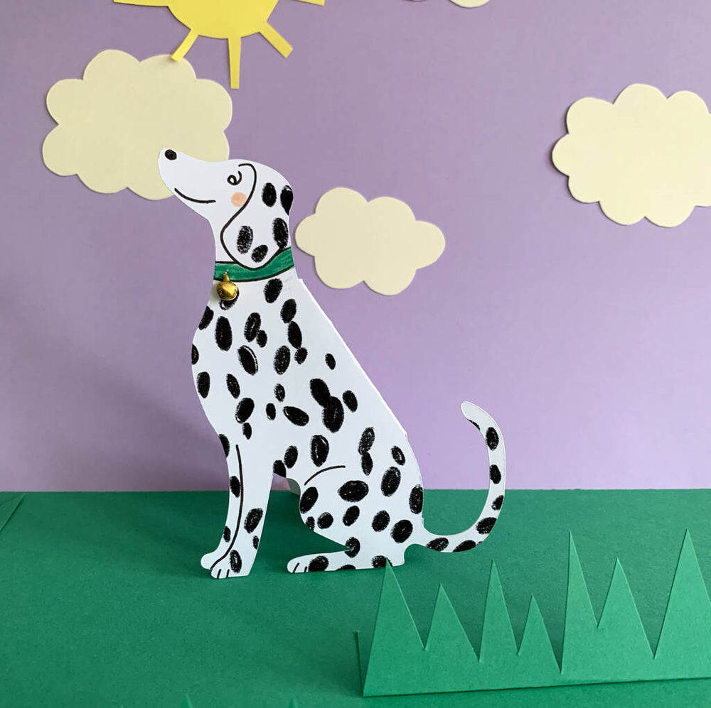 
                
                    Load image into Gallery viewer, Dalmatian Card With Bell
                
            