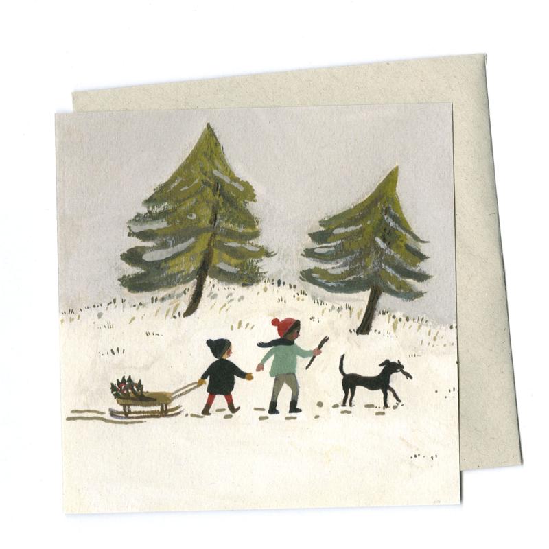 Out in the Snow Card